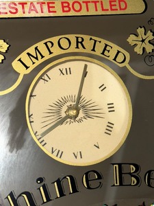 RHINE BEAR BEER SIGN MIRROR CLOCK