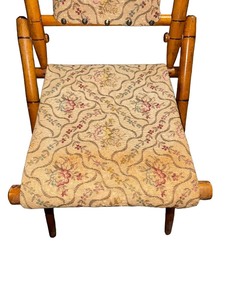ANTIQUE BAMBOO FOLDING CHAIR
