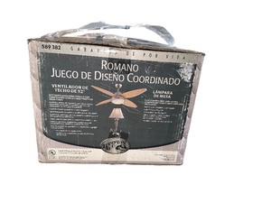 HAMPTON BAY ROMANO 52 CEILING FAN & MATHCING TABLE LAMP NEW
