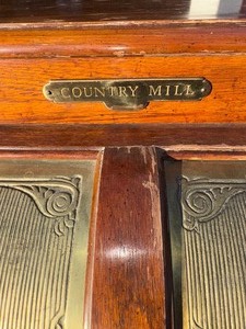 SPECIAL PERRY & CO CYLINDER ROLL WALNUT DESK