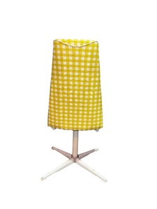 Virtue Of California - Yellow and White Checkered Vintage Chair