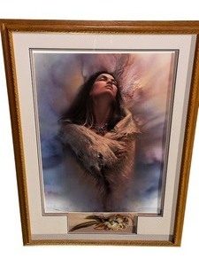 Framed Vintage Print Stirrings of the Heart by Lee Bogle