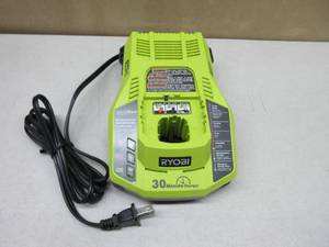 lot 218 image: Ryobi P117 One 18 Volt Dual Chemistry IntelliPort Lithium Ion and NiCad Battery Charger (Battery Not Included, Charger Only) NEW, TESTED, WORKS.