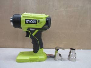lot 235 image: Ryobi 18-Volt ONE Lithium-Ion Cordless Heat Gun (Tool Only) P3150 NEW, TESTED, WORKS