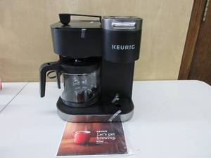 lot 240 image: Keurig K-Duo Single Serve K-Cup Pod & Carafe Coffee Maker, Black NEW, WORKS
