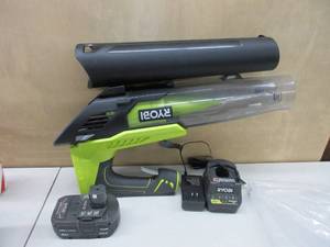 lot 254 image: Ryobi P2180 ONE Lithium 100 mph 280 CFM 18-Volt Lithium-Ion Cordless Jet Fan Blower Kit P108 P118 USED, TESTED, WORKS
