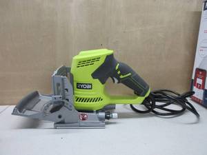 lot 256 image: Ryobi -JM83K-AC Biscuit Joiner NO DUST BAG CATCHER TOOL ONLY     USED,TESTED,WORKS