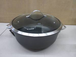 lot 265 image: Calphalon Contemporary Nonstick 8.5 Qt. Dutch Oven LITTLE DENTS, SCUFFS. NEW