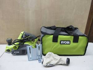 lot 282 image: Ryobi HPL52K 6 Amp 16,500 RPM 3 14 Corded Hand Planer w Kickstand and Dual Dust Ports USED, TESTED, WORKS