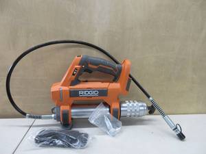 lot 294 image: RIDGID 18-Volt Cordless Grease Gun (Tool Only) R860445B LIKE NEW, NOT TESTED