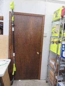 lot 297 image: RYOBI RY40506BTL 10 in. 40-Volt Lithium-Ion Cordless Battery Pole Saw (Tool-Only) WITH EXTRA ATTACHMENT NEW