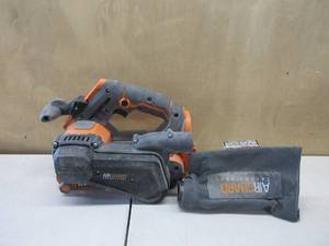 lot 309 image: RIDGID 18-Volt GEN5X Cordless Brushless 3 in. x 18 in. Belt Sander (Tool-Only) with Dust Bag and (1) 80 Grit Sanding Belt USED, WORKS, TESTED