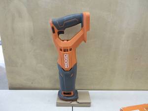 lot 313 image: RIDGID 18V Cordless Reciprocating Saw (Tool Only) R8646B NEW, NO BLADE, TESTED, WORKS