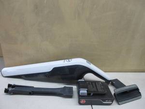 lot 317 image: Hoover DustChaser Handheld Vacuum Cleaner, Cordless Mini Lightweight, BH57010, White USED, TESTED, WORKS. A BIT SMELLY