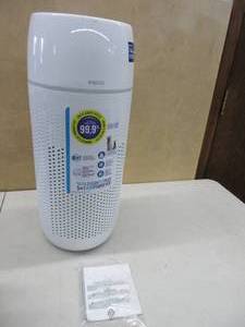 lot 329 image: Homedics 5-in-1 PetPlus UV-C Air Purifier - 360-Degree HEPA Filter for 266 Sq Ft, Air Purifiers for Pets, Bedroom, and Home with Essential Oil Pads and Built-In Timer, 3 Speed Settings, White LIKE NEW, OPEN BOX, COMES WITH FILTERS