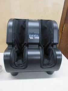 lot 330 image: Homedics Therapist Select Foot and Calf Massager Rolling Massage, 4 Programs, 3 Intensities, Adjustable Tilt for Comfort & Washable Liners, Black FMS-400 LIKE NEW, SOME PET HAIR, TESTED, WORKS