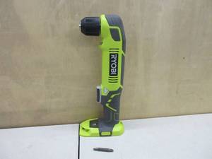 lot 368 image: Ryobi P241 One 18 Volt Lithium Ion 130 Inch Pounds 1,100 RPM 38 Inch Right Angle Drill (Battery Not Included, Power Tool Only) NEW, TESTED, WORKS