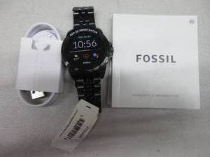 lot 375 image: Fossil 44mm Gen 5E Stainless Steel Touchscreen Smart Watch with Heart Rate, Color Black (Model FTW4056) NEW, OUT OF BOX, TESTED, WORKS