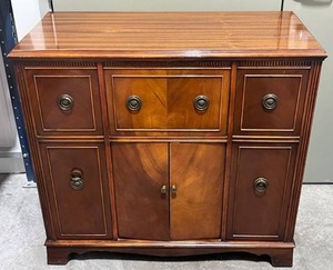 Vintage Sears Silvertone 101 773-1 & 831-1 Tube Wire Recorder and Radio in Cherry Cabinet (38 W x 18 D x 35 T) - VERY HEAVY.  BRING HELP TO REMOVE ($125 Reserve)