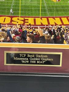 Minnesota Golden Gophers Row The Boat TCF Bank Stadium 17 x 43.5 Professionally Framed Panoramic Photo (New Old Stock) - $100 Reserve