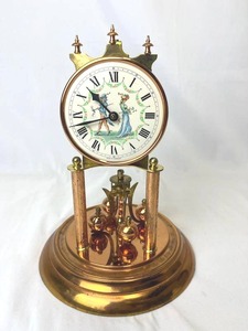 Vintage Schatz German Day Clock with Keys, Suspension Wire, and Paperwork