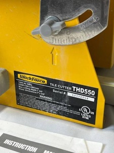 Work Force THD550 Tile Saw in Working Condition