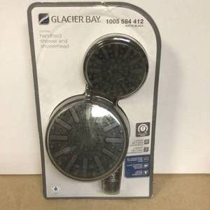 Glacier Bay 6-Spray 5 in. Dual Wall Mount Fixed and Handheld Shower Head 1.8 GPM in Matte Black Customer Returns See Pictures