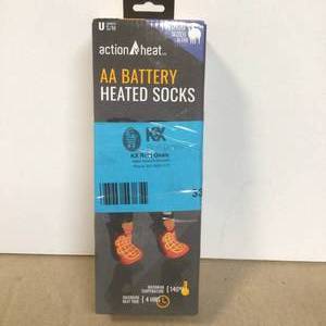 Action Heat AA. Battery Heated SocksCustomer Returns See Pictures
