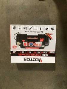 VECTOR 1200 Peak Amp Automotive Jump Starter, Portable Power  10W USB Port, 500W Inverter, 120 PSI Air Compressor Customer Returns See Pictures