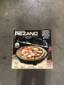 GRANITESTONE Piezano 12 in. Black Portable Countertop Stone Bake Indoor Grill Electric Oven Pizza Maker Customer Returns See Pictures