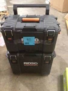 RIDGID 2.0 Pro Gear System 25 in. All Terrain Rolling Tool Cart Customer Returns See Pictures