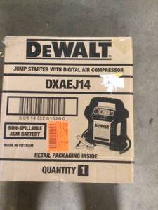 DEWALT 1400 Peak Amp Jump Starter with Digital Compressor and USB Power Bank Customer Returns See Pictures