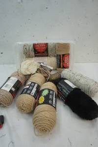 Variety of yarn in container