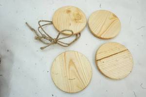 4  Wooden Coaster