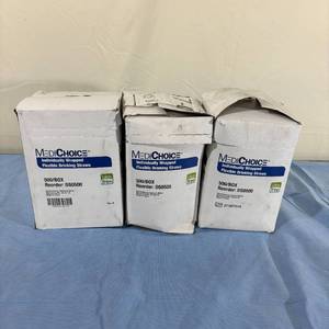 Lot of 3 Boxes (500 each) NEW MediChoice DS0500 Latex Free Individually Wrapped Flexible Drinking Straws - Boxes Have Wear