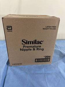 MSRP $400  1 Case (250 each) NEW Abbott 00094 Similac Premature Infant Bottle Individually Wrapped Nipple and Rings Expiration 528