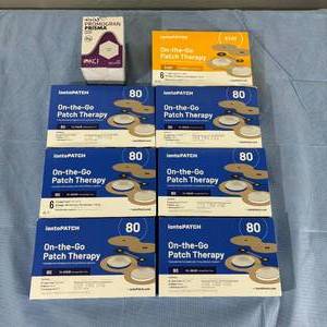 Lot of NEW iontoPATCH Drug Delivery System Patch Therapy and KCI Promogran Prisma Matrix Wound Dressing Expiration 1023 See Youtube For Info