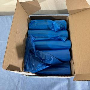 1 Case (250case) NEW Novaplus VF403814XL 40 x 38 High Density 14 Mic Trash 38 Gallon Can Liners - Blue