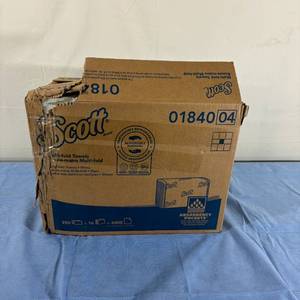 1 Case (16case) NEW Scott 01840 9.2 x 9.4 Multi-Fold Paper Towels with Absorbency Pockets - White - Box has damage but appears complete