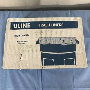 1 Case (100case) NEW Uline S-15509 44-55 Gallon Biohazard Infectious Waste High-Density Garbage Trash Can Liners - Red&nbsp