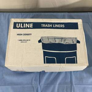 1 Case (100case) NEW Uline S-15509 44-55 Gallon Biohazard Infectious Waste High-Density Garbage Trash Can Liners - Red&nbsp