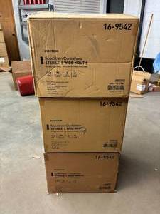 3 Cases (300 per case) NEW McKesson 16-9542 4 oz. Sterile Wide-Mouth Specimen Containers - With Screw-On Lid and Sterility Seal