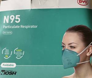WOW MSRP $1000&nbsp1 Case (960 each) NEW BYD CARE NIOSH Individually Wrapped N95 Respirators -approved for a filter efficiency of 95% or greater against solid &amp liquid aerosols free of oil -Layers of protection however comfortablebreathable
