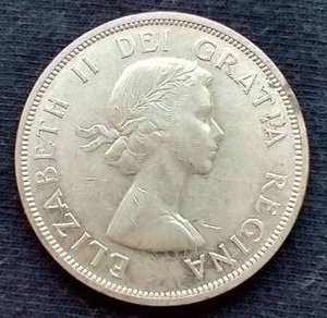 1958 Canadian Commemorative Silver Dollar