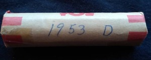 Roll of 1953-D Wheat Pennies