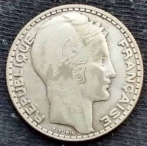 1932 French Silver 10 Franc Coin