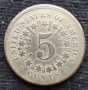 1866 Shield Nickel - First Year