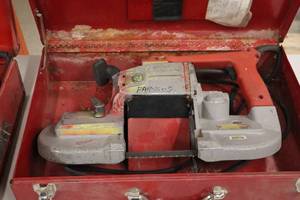 lot 549 image: Milwaukee Heavy Duty Deep Cut Bandsaw with Metal Case