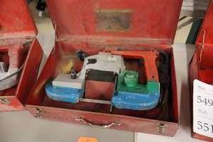 lot 551 image: Milwaukee Heavy Duty Deep Cut Bandsaw with Metal Case