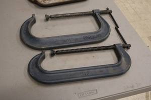lot 623 image: Lot of (2) C-Clamps 12-grip - No. 412, No. 512
